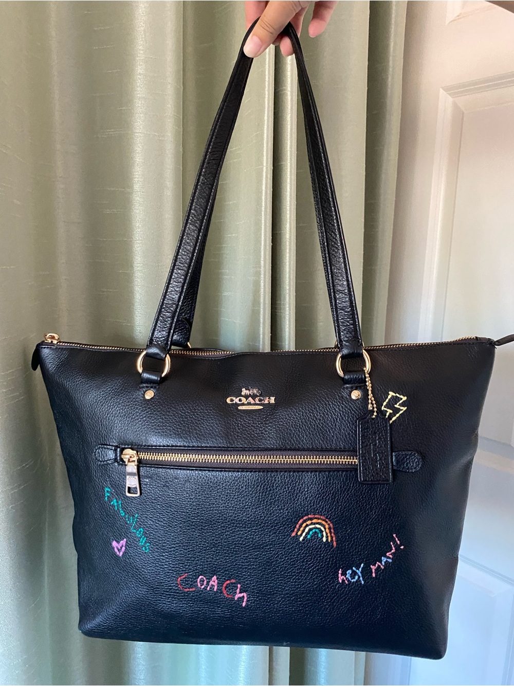 Coach C8365 Gallery Tote with Diary Embroidery (Some flaws)